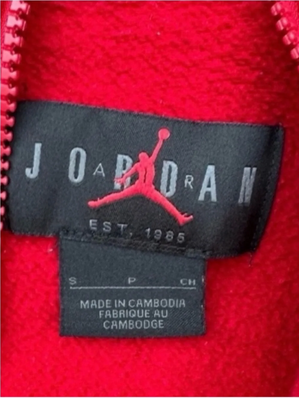 Air Jordan jumpman red hoodie sweatshirt sz small
